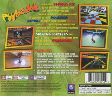 Psybadek (US) box cover back